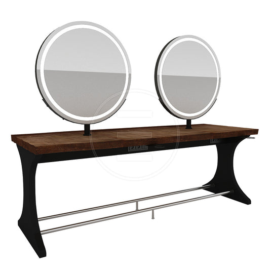 Woody Circle Double Island Damenfrisierplätze