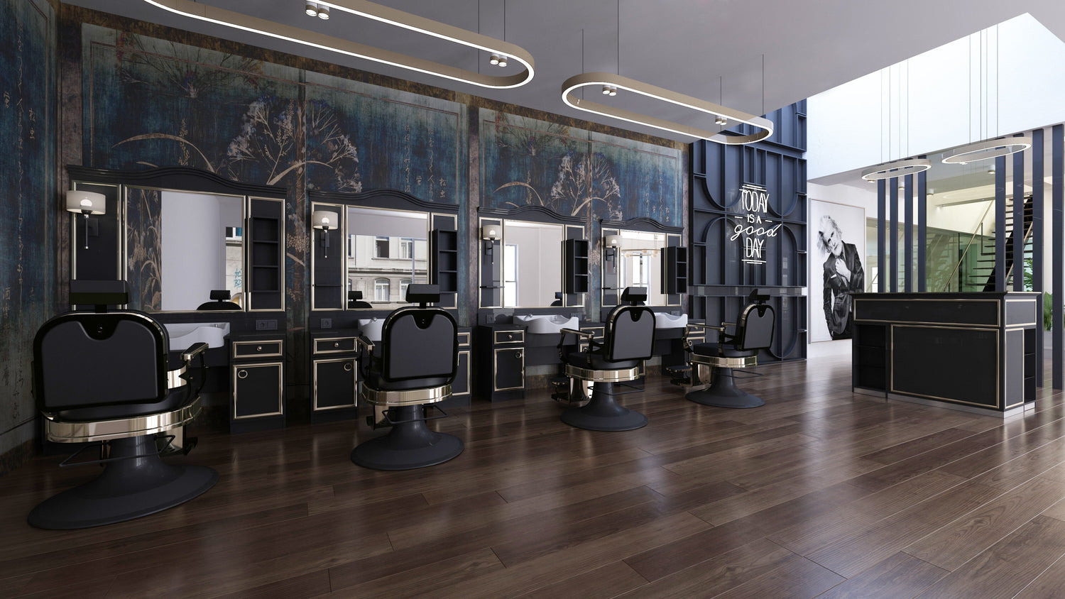 Herrenfrisierplätze