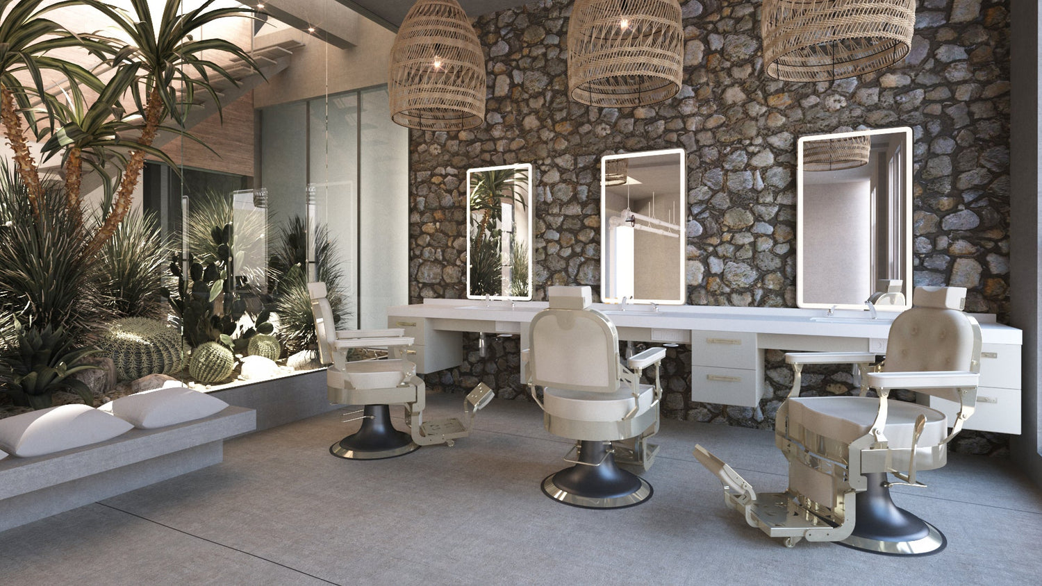 Herrenfrisierstühle